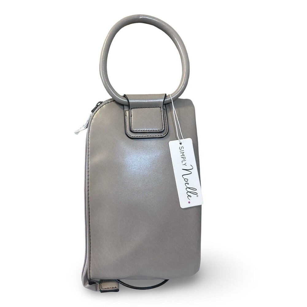 Simply Noelle Taupe Soft Leather 3-in-1 Mini Wallet Bag